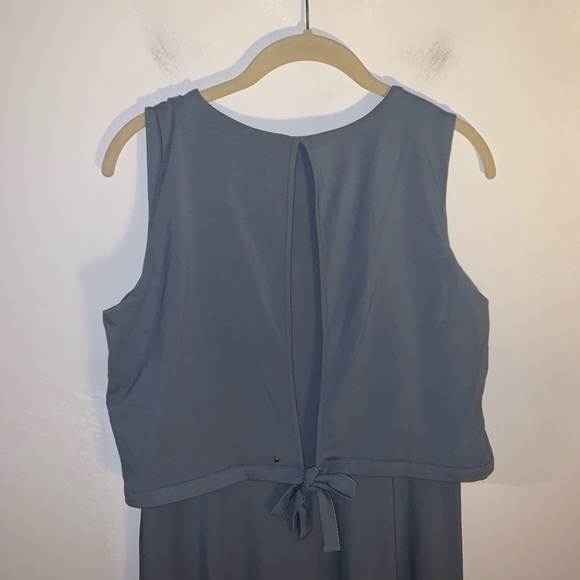 NWT CUYANA ASYMETRICAL OVERLAY DRESS Dusk Blue Size Medium - Picture 7 of 11